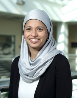 Photo of Halima Amjad, MD, PhD, MPH, assistant professor of medicine in the Division of Geriatric Medicine and Gerontology at Johns Hopkins University School of Medicine